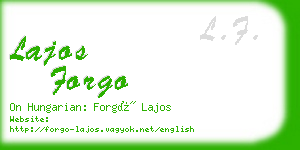 lajos forgo business card