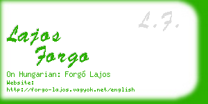 lajos forgo business card